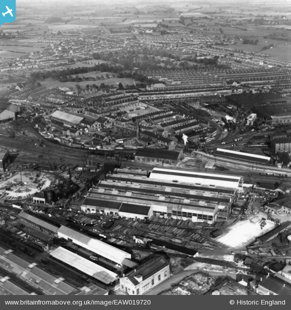 View over Whessoe Engineering Works into Rise Carr, Darlington