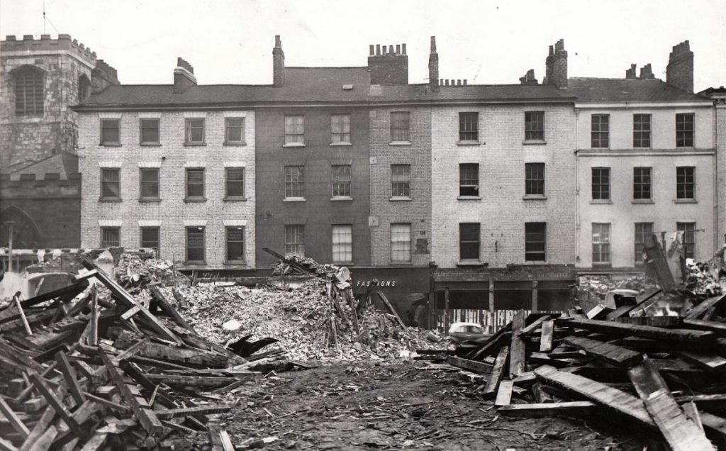 13 Spurriergate in 1957 and the demolition of Spurriergate in 1959